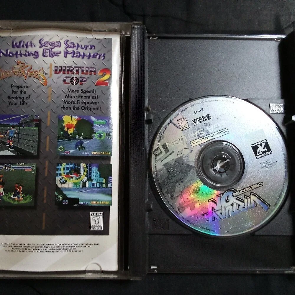 Virtual On Cyber Troopers Sega Saturn Game CIB Registration Card